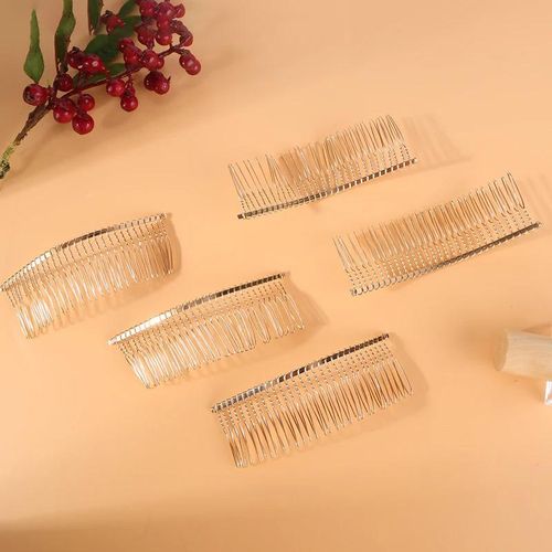 10Pcs Metal Wire Hair Combs 30 Teeth Bridal Wedding Veil Comb Bridal Hair Comb Multifunctional DIY Hair Clips for Hair Styling