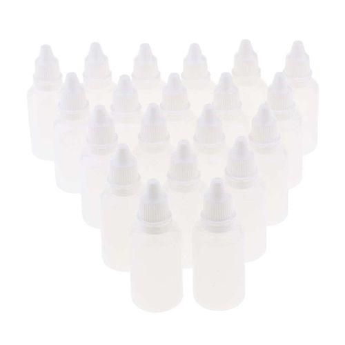 20Pcs 30ml White PE Plastic Empty Plastic Dropper Bottles Eye