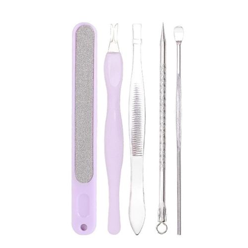 5PCS Portable Manicure Kits Women Professional Makeup Tool Grooming Kit for Face Care & Hand Care
