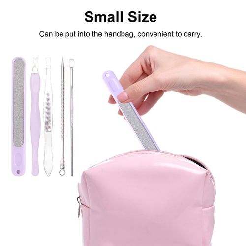 5PCS Portable Manicure Kits Women Professional Makeup Tool Grooming Kit for Face Care & Hand Care