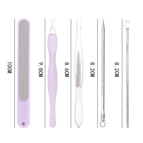 5PCS Portable Manicure Kits Women Professional Makeup Tool Grooming Kit for Face Care & Hand Care