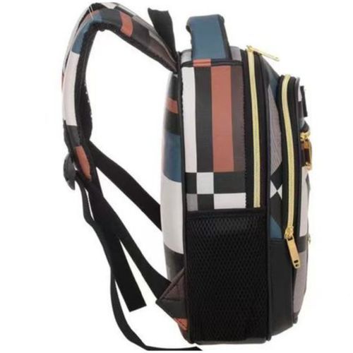 Kids Waterproof School Bag With Free Watch- Multi-color