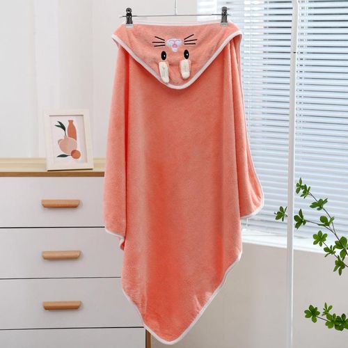 Cartoon Hooded Baby Towel Ultra Soft Baby Bath Towel with Cute Hood for Babies Toddlers Kids 105 *105cm/ 41 * 41in