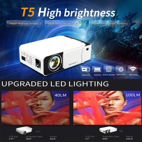 T5 100ANSI Lumens 480P Smart Projector