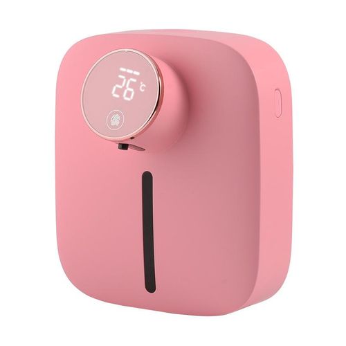 Cross-border new bathroom LED wall-mounted soap dispenser intelligent sensor 3-speed quantitative foaming foam washing mobile phone Pink