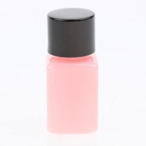 6 Piece 10ml Plastic Square Storage Bottles Cosmetics Black Cap