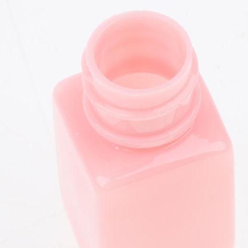 6 Piece 10ml Plastic Square Storage Bottles Cosmetics Black Cap