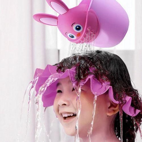 Newborn Child Shower Shampoo Cup Shampoo Cap Cartoon Bath