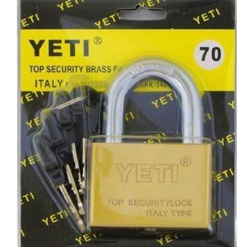 Yeti Padlock With 4 Keys - Gold