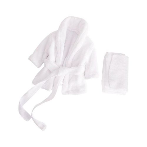 Soft Baby Photography Prop, Bathrobe Outfits, Robe White