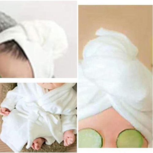 Soft Baby Photography Prop, Bathrobe Outfits, Robe White