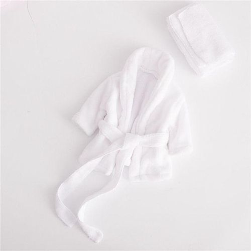 Soft Baby Photography Prop, Bathrobe Outfits, Robe White
