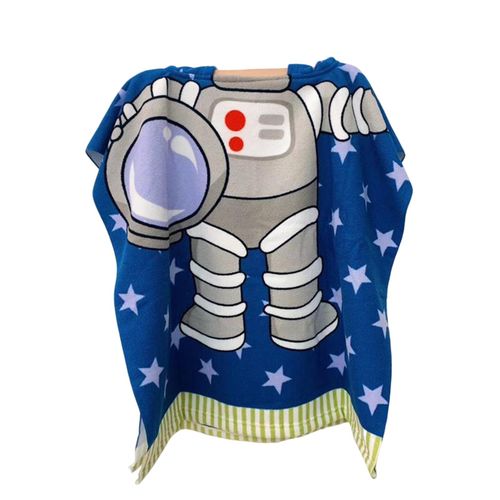 Kids Soft Hooded Towel Wrap Breathable Quick-drying Microfiber Bath Robe for 3-8 Years Boys and Girls,Astronaut NO5310