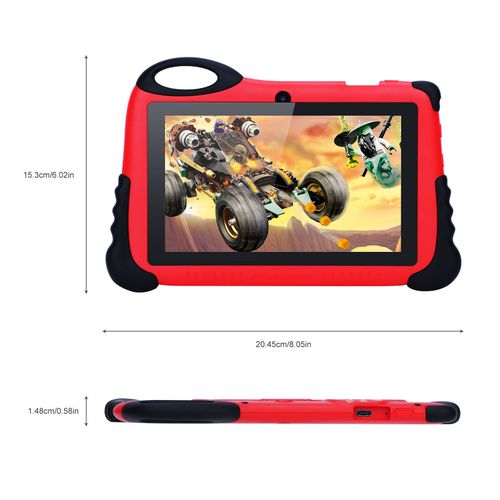 C Idea 7 Inches Kids Tablet, Dual Cameras Sim 6Gb RAM 128GBROM Android Tablets With Low Price -Red