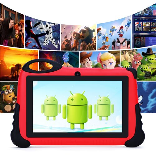 C Idea 7 Inches Kids Tablet, Dual Cameras Sim 6Gb RAM 128GBROM Android Tablets With Low Price -Red