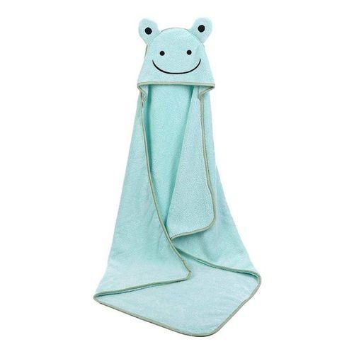 Baby Hooded Towel Wash Shower Bathrobe Washcloths Gift For Babie Green