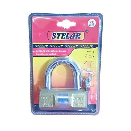 Stelar 70mm Padlock - Brown,Silver