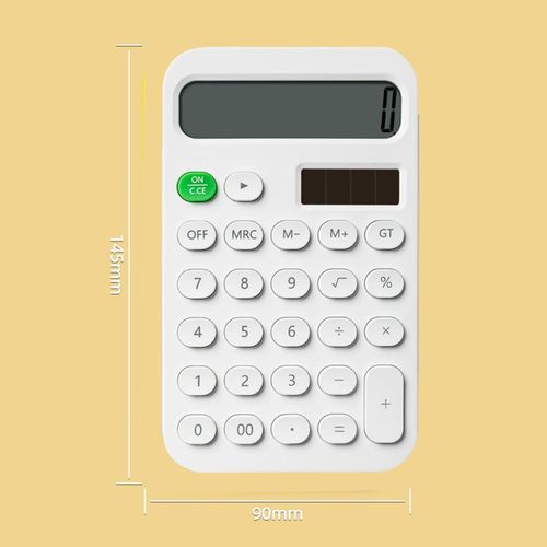 Standard Calculator  With Oval Buttons Tilt White