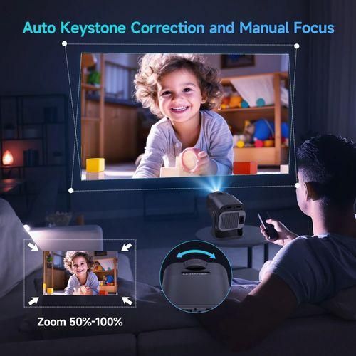 HY320 Mini 720P Android 11 4K Projector 300ANSI Wifi6 BT5.0 Cinema Outdoor Portable 180° Rotable Projectors
