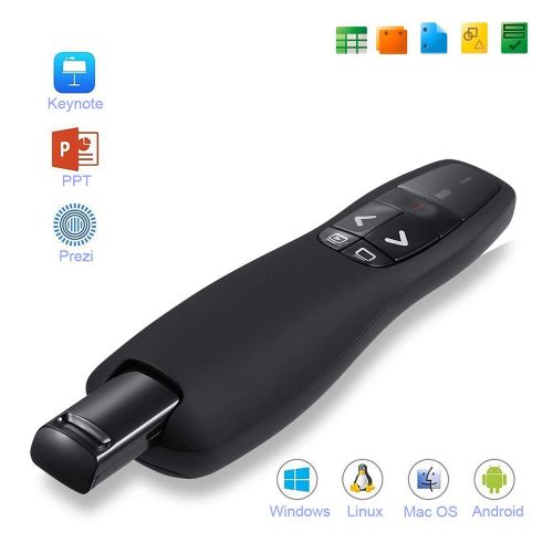 Wireless Presenter With Laser Pointer Red Light