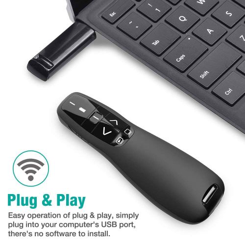 Wireless Presenter With Laser Pointer Red Light