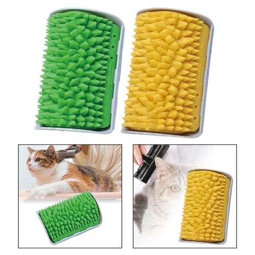 3 Cats Self Groomer Kitten Pet  Hair Removal Green
