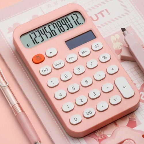 Standard Calculator  Easy To Press Anti Slip Pink