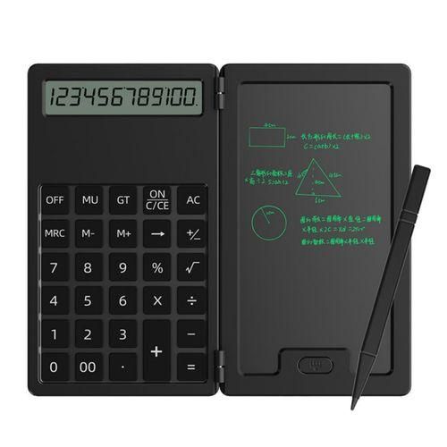 Durable and simple calculator with portable writing board