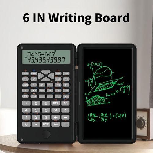 Durable and simple calculator with portable writing board