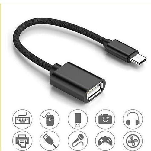 Otg Connect Kit OTG Cable Micro USB Cable Type C - Blacķ