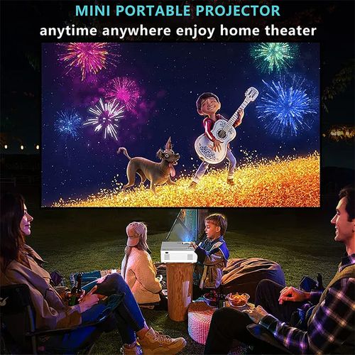 Tikin Video Mini Projector, Home Theatre Projector 1080P Full HD Supported