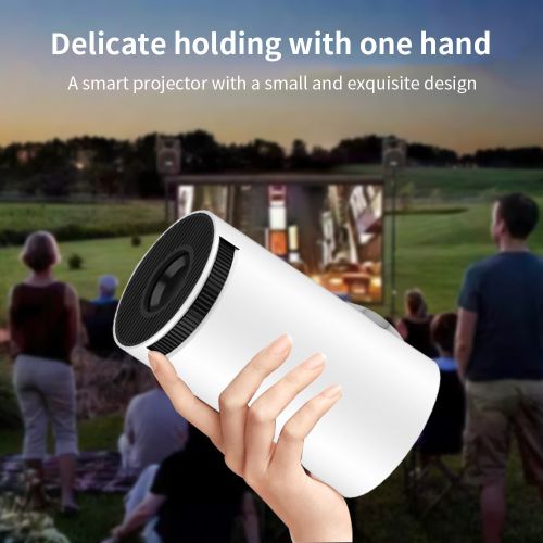 Tikin Smart Projector With Android TV 11.0,5G WiFi Bluetooth Projector 4k Supported,Mini Portable Outdoor Movie Projector Compatible IOS,Android