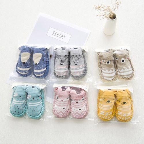 Baby Socks With Rubber Dots Soles AntiSlip Soft Sole Cute