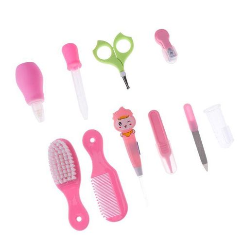 10pcs Baby Kids Nail Hair Care Grooming Brush Kit Pink Pink
