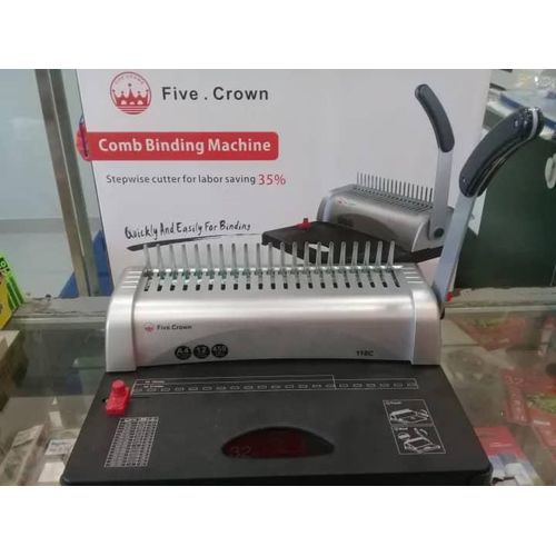 21 Holes Comb Binding Machine Uses A4/A5 Papers Fast And Very Effective Machine - Multicolor
