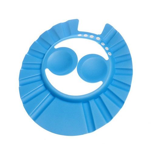 Babyshowercap 3 Colors New Adjustable Baby Kids Shampoo Bath Bathing Shower Cap Hat With Ear Wash Hair Shield  HS-WLL-0615,Blue NO5116