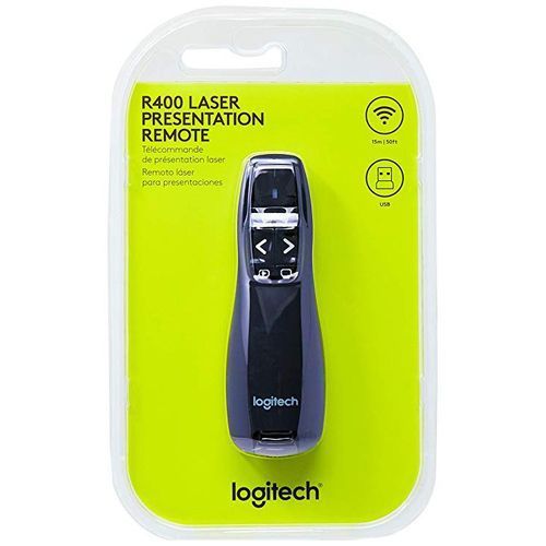 Logitech Wireless Presenter R400 Presentation Wireless Presenter with Laser Pointer - Black