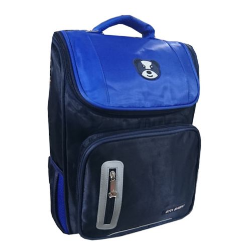Kids School Bag With Free Watch- Blue/Red