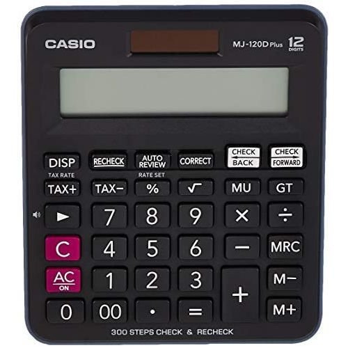 Casio MJ-120D Check and Correct Desktop Calculator - Black