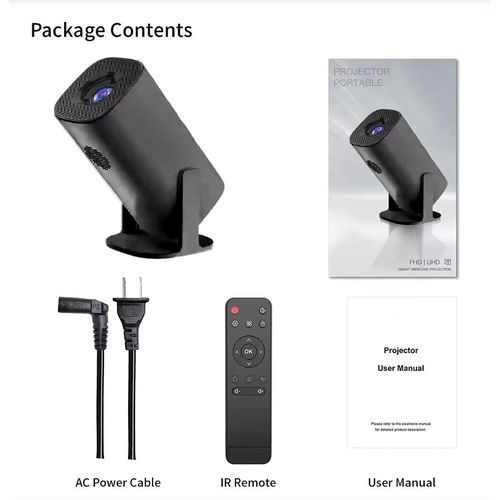 Hifinit Smart Projector Portable 4K Ultra Clear Android WiFi
