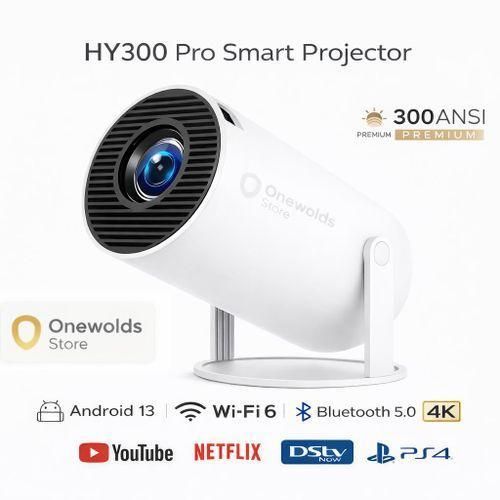 Smart Wireless Projector With Android TV 12.0,5G WiFi Bluetooth Projector 4k Supported,Mini Portable Outdoor Movie Projector Compatible IOS,Android - White