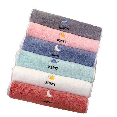 Kids' Towel Face Washing Kindergarten Household Boys and Girls Soft Absorbent Square Coral Fleece Face Towel Lint-Free Year by Year