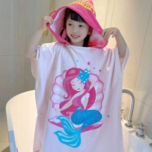 Baby Hooded Bath Towel Cartoon Hooded Baby Bathrobe Beach