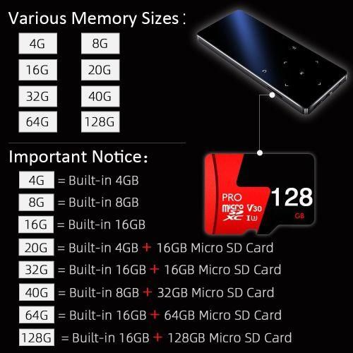 ICEICE MP4 Player With Bluetooth 8GB 16GB 32GB Music Player