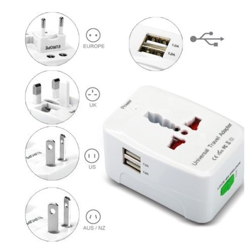 Universal World Travel Adapter Converter Wall Charger US UK AU EU Power Plug