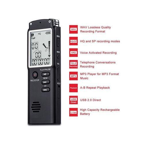 8GB Portable Rechargeable Voice Recorder  Recording Pen
