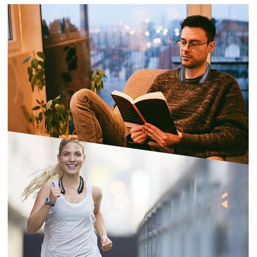 Wireless Bluetooth Earphones Neck Hanging Type External Speaker 2-in-1 Telescopic Bluetooth Speaker