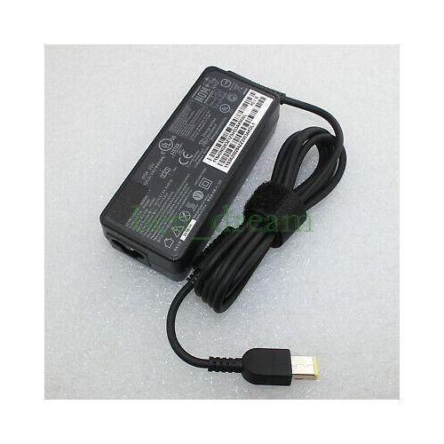 Lenovo USB Yellow Genuine Laptop Charger  Slim Tip USB Yellow AC Adapter With Power Cable-Black