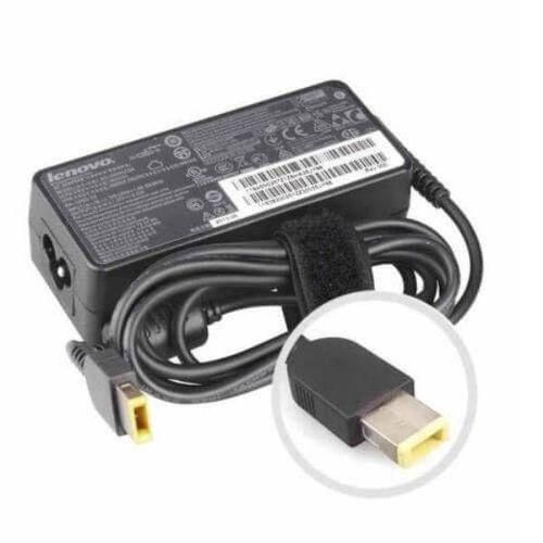 Lenovo USB Yellow Genuine Laptop Charger  Slim Tip USB Yellow AC Adapter With Power Cable-Black