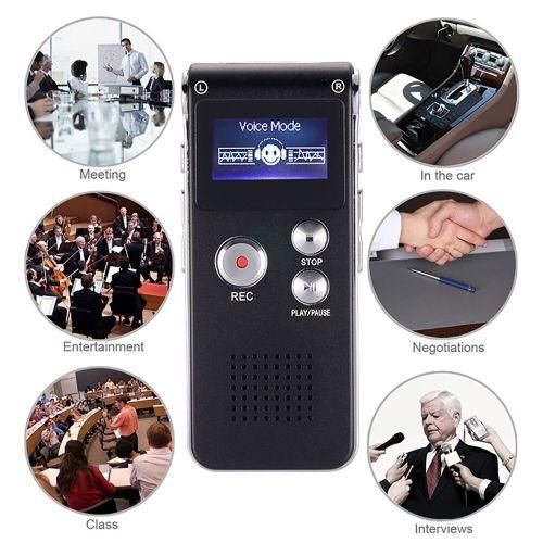 Voice Recorder B Digital Voice Recorder USB Rechargeable Recording Device Music Playing Portable